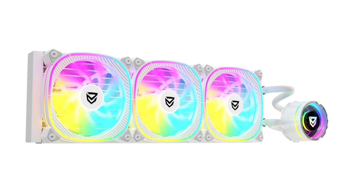 Nfortec Atria X refrigeración líquida CPU 360mm ARGB 240W compatible Intel AMD color blanco