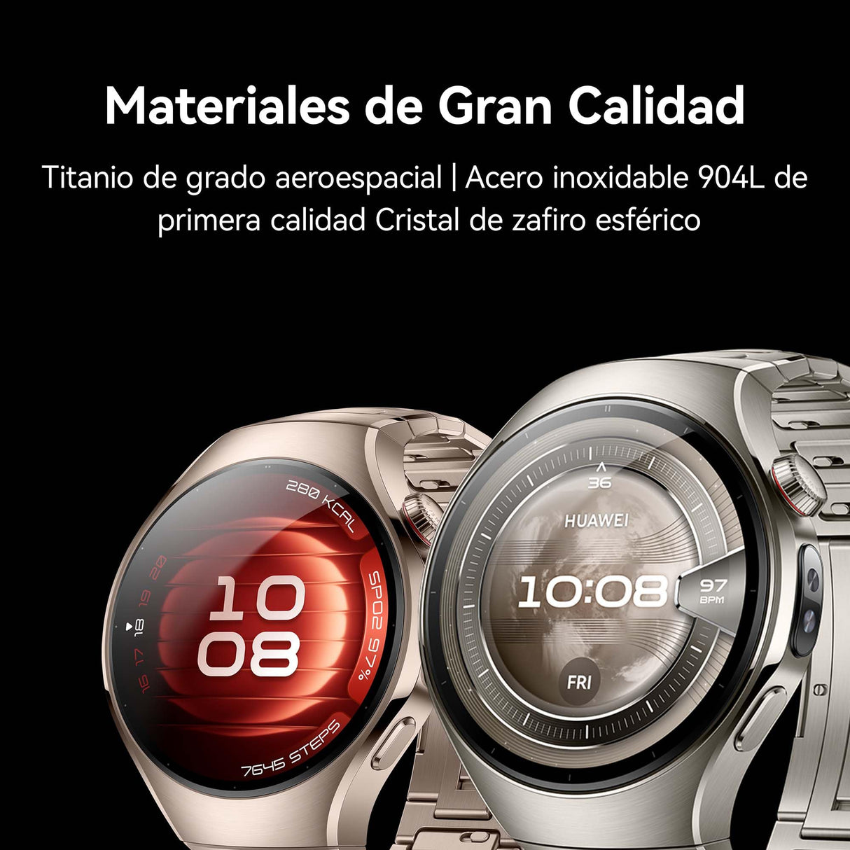HUAWEI Watch 5, 46mm Smartwatches, Multi-Sensor Revolucionario X-Tap, SpO2 con la Yema del Dedo, Health Glance, Pago NFC, ECG, HRV, eSIM, Android & iOS, Negro