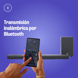 JBL Cinema SB 550 Barra de Sonido de 3.1 canales con subwoofer de 130 cm incorporado para graves profundos y 250 vatios de potente Dolby Audio para una experiencia auditiva de calidad, negro