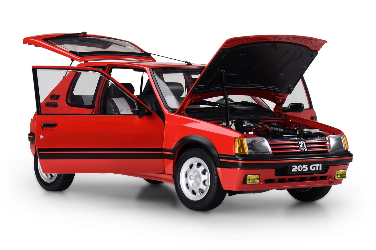 IXO Colecciones 1:8 IXO Peugeot 205 GTI Rojo - modelismo, maquetas, Kit de modelismo, Kit de modelismo, 720 Piezas, Kit de Coche