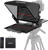 NEEWER Teleprompter con Montaje Cámara Tipo Arca, Zapatos Fríos,RT113 Remoto para NEEWER Teleprompter APP, Enseñanza Línea/Vlogger/Live Streaming Prompter para Tableta iPad, sin Ensamblaje, X12II