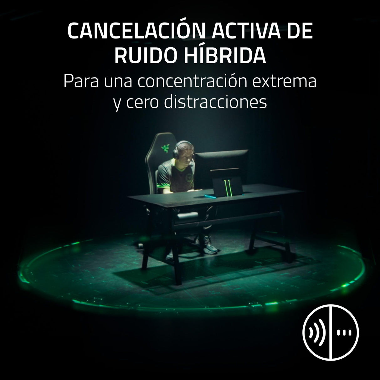 Razer BlackShark V3 Pro for PlayStation - Auriculares inalámbricos para esports con cancelación activa de ruido ANC - Controladores de 50mm - HyperSpeed 2,4GHz - Spatial THX - PS5/PC | Negro