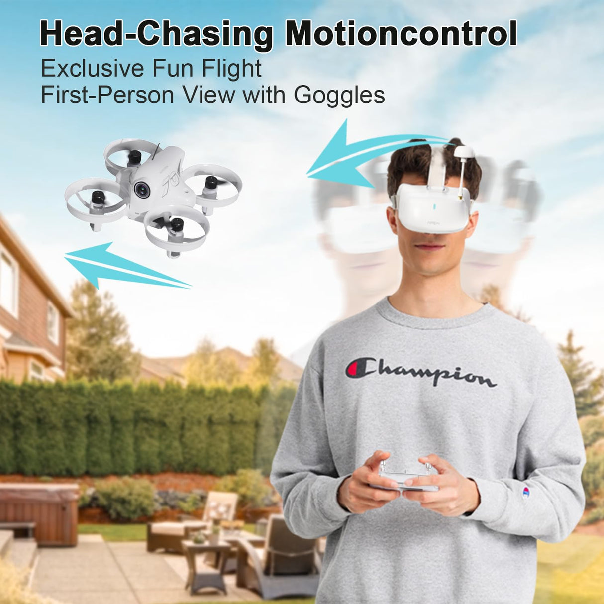 APEX Brushless FPV Drone Kit,Drone de Visión en Primera Persona con Cámara,Quadcopter RC Volar con Gafas FPV,Actualizar el Control de la Cabeza y el Modo de Tortuga,Simulador de Apoyo