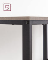 VASAGLE Escritorio, Mesa de Ordenador, con 2 Estante a la Izquierda o a la Derecha, para Oficina, Dormitorio, Estructura de Acero, Industrial, Greige y Negro LWD47MB