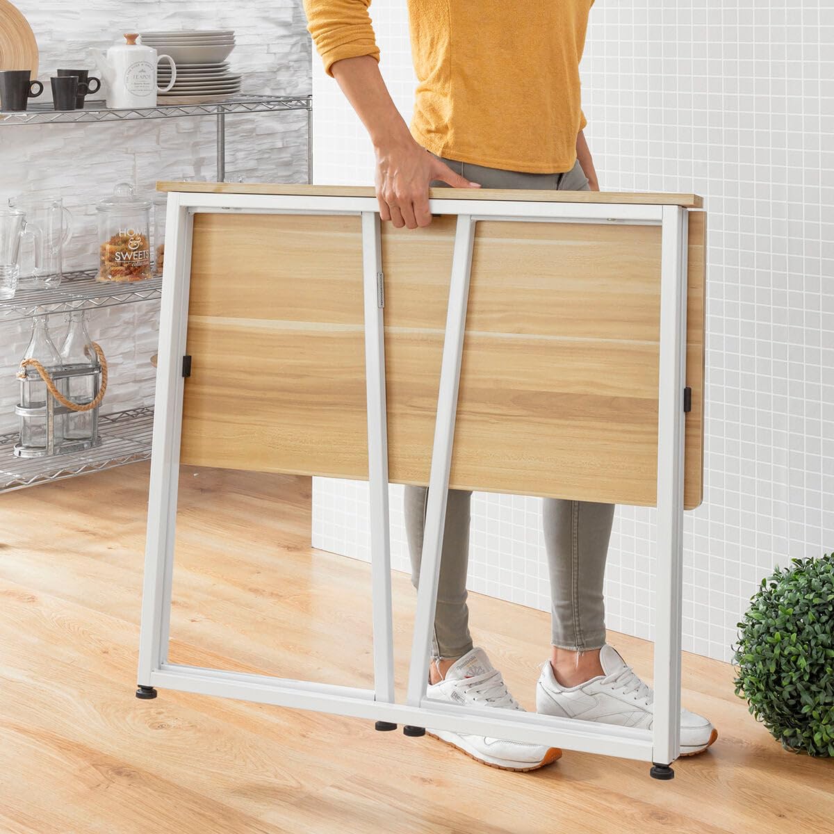 InnovaGoods® Escritorio Plegable Portátil, Mesa Escritorio Plegable se Adapta fácilmente a Diversos Espacios, Mesa Plegable Escritorio Ideal para teletrabajo, no Requiere Montaje. 80 x 75 x 45 cm