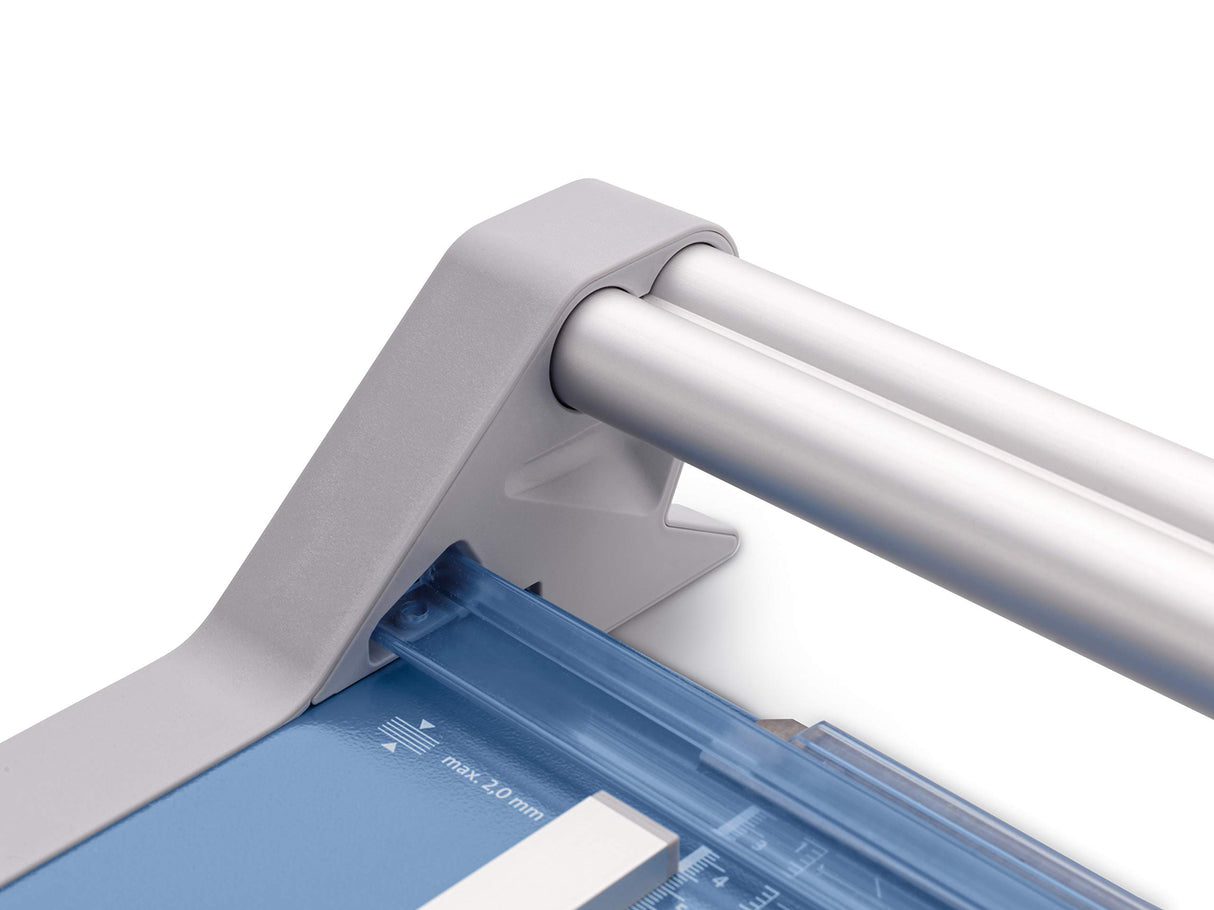 Dahle 554 - Cizalla rotativa profesional, longitud de corte de 71 cm, capacidad de 20 hojas, autoafilado, barra de guía doble, abrazadera automática, cortador de papel de ingeniería alemana
