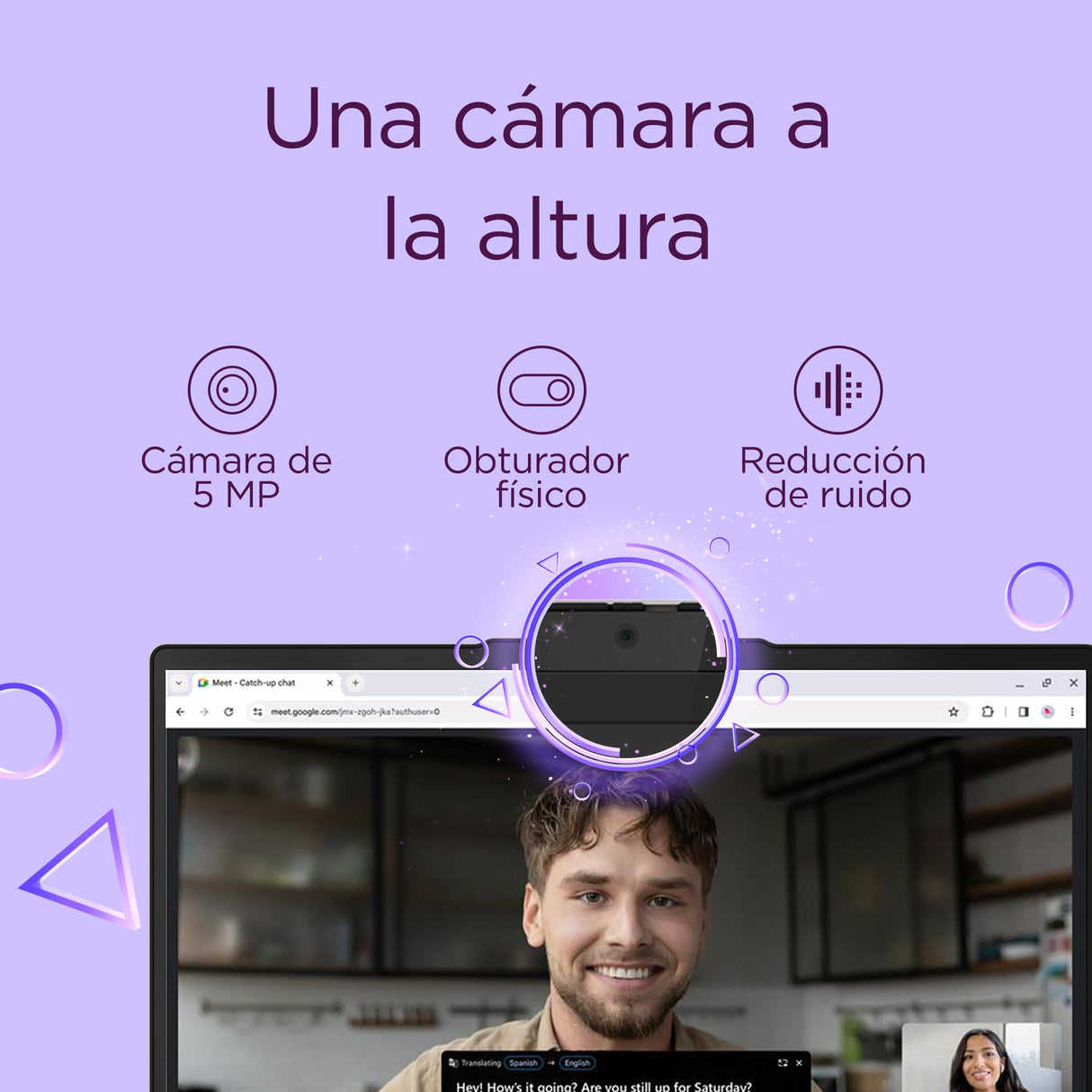 Lenovo Chromebook Plus Gen 10 - Ordenador Portátil 14'' WUXGA OLED (MediaTek Kompanio Ultra 910, 12GB RAM, 128GB UFS, ChromeOS)-Seashell + 1 año de Google AI Pro con Gemini Pro y 2TB de Almacenamiento