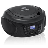 Roadstar Radio Portátil CDR-375D+/BK Radio CD Player Portátil Dab/Dab+ / FM, Boombox Reproductor CD-MP3, Puerto USB, Stereo, Mando a Distancia, AUX-IN, Salida de Auriculares, Negro