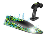 OVERMAX X-Surge Barco de Carreras RC Teledirigido con Luz LED, Velocidad de 35 km/h, 2 x Baterías de 1200 mAh, 30 Minutos de Diversión, Regulación de Velocidad, Alcance de hasta 100 m