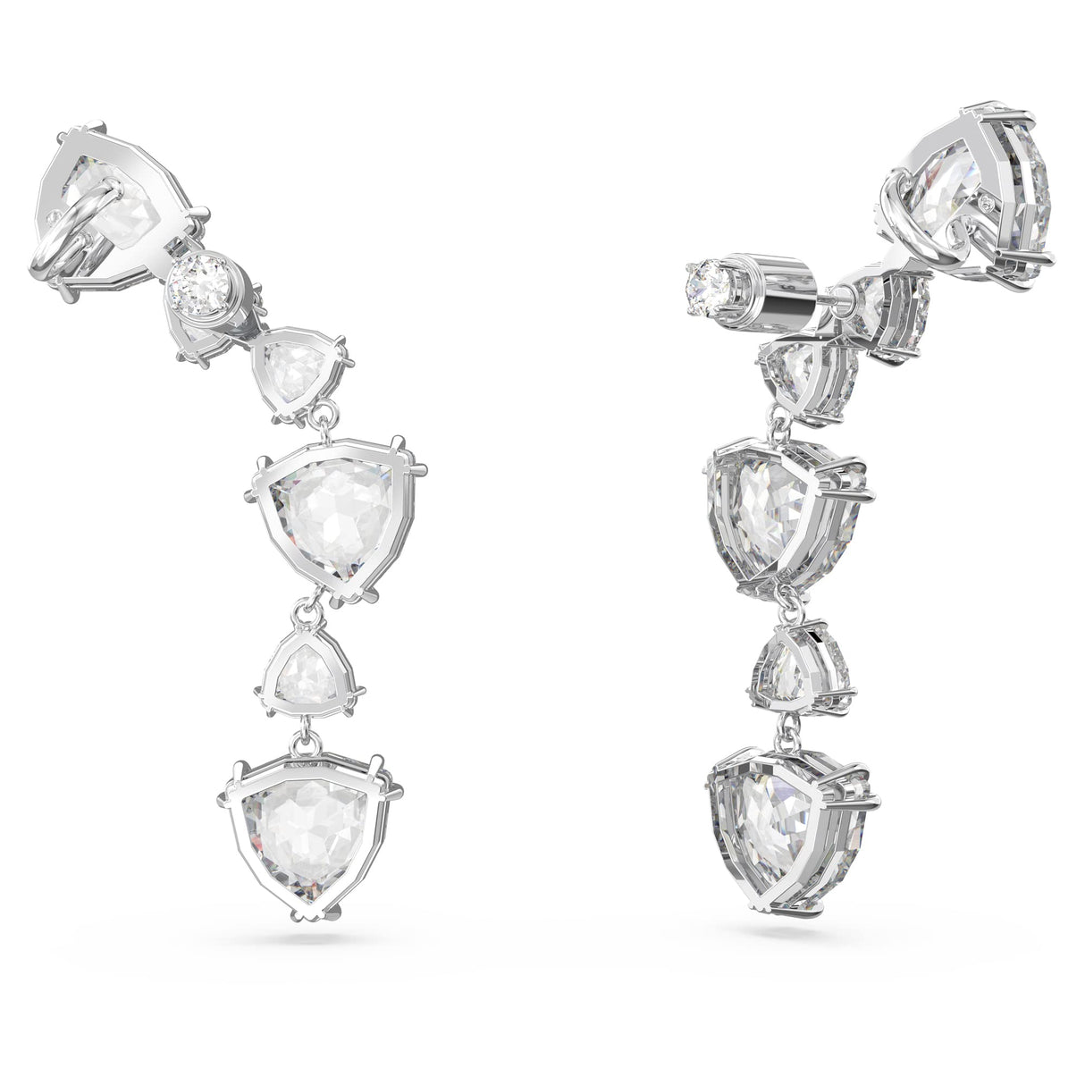 Swarovski Pendientes Ear Cuff para Mujer, con Baño de Rodio, Cristal Swarovski, Colección Mesmera de Swarovski