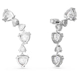 Swarovski Pendientes Ear Cuff para Mujer, con Baño de Rodio, Cristal Swarovski, Colección Mesmera de Swarovski