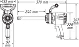 HAZET Twin Turbo 9014LGTT - Llave de impacto (husillo largo)