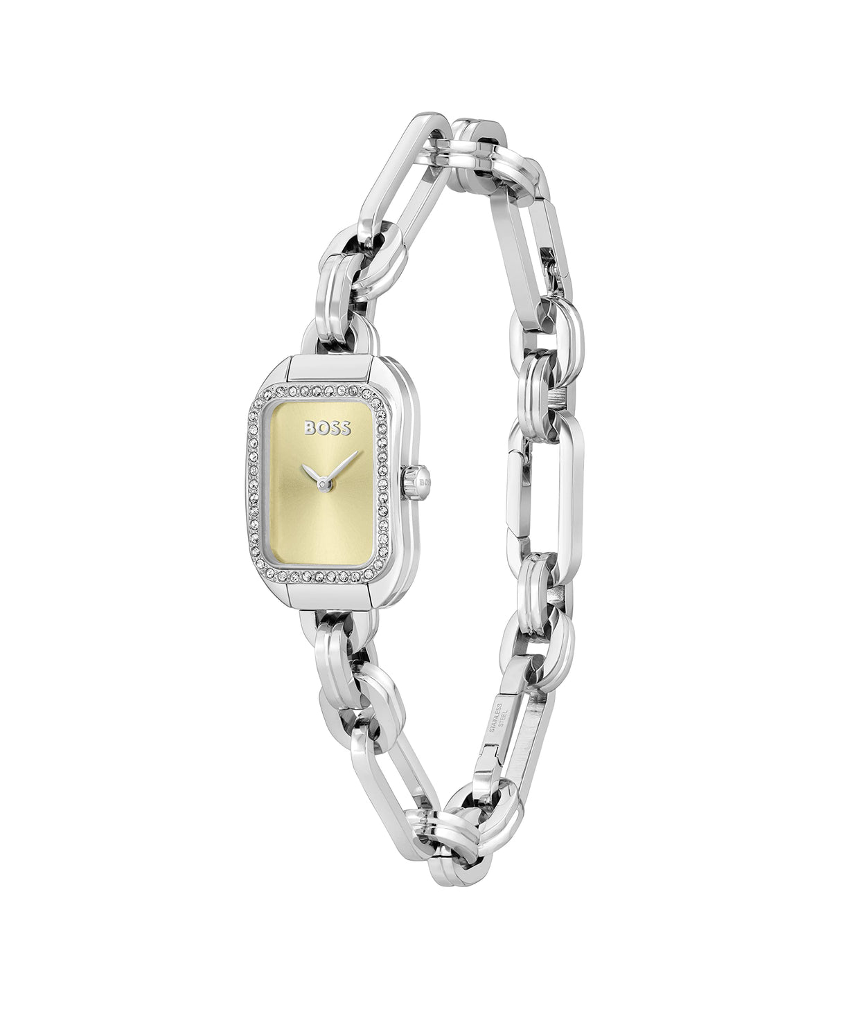 BOSS Reloj Analógico de Cuarzo para Mujer Colección Hailey con Correa de Acero Inoxidable Plateada - 1502656