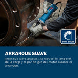 Bosch Professional amoladora recta GGS 30 LPS (750 W, con interruptor PROtection de hombre muerto, función Kickback Control, incl. 1 llave, pinza de sujeción de 6 mm con tuerca)