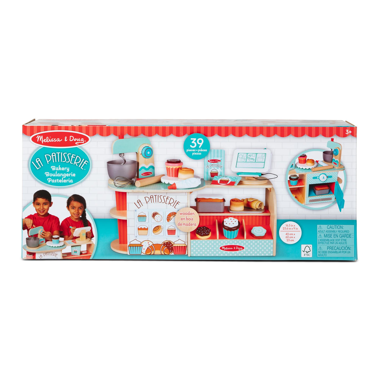 Melissa & Doug – Panadería La Patisserie de Madera (39 Piezas) - Certificados FSC