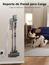 Proscenic P16 Aspiradora sin Cable 55Kpa/550W/65Mins, Aspiradora Escoba Vertical con Tubo Plegable, Cepillo Anti-Enredo y Pantalla Táctile LED para Suelo/Alfombra/Pelos de Mascotas