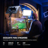 NEEWER Kit de Iluminación de Panel de Luz Video LED de 18" con Control Remoto, 2-Pack 45W Regulable Bicolor + Soporte Luz, 3200-5600K,CRI 97+ 4800Lux para Juego/Transmisión en Vivo/Youtube/Fotografía