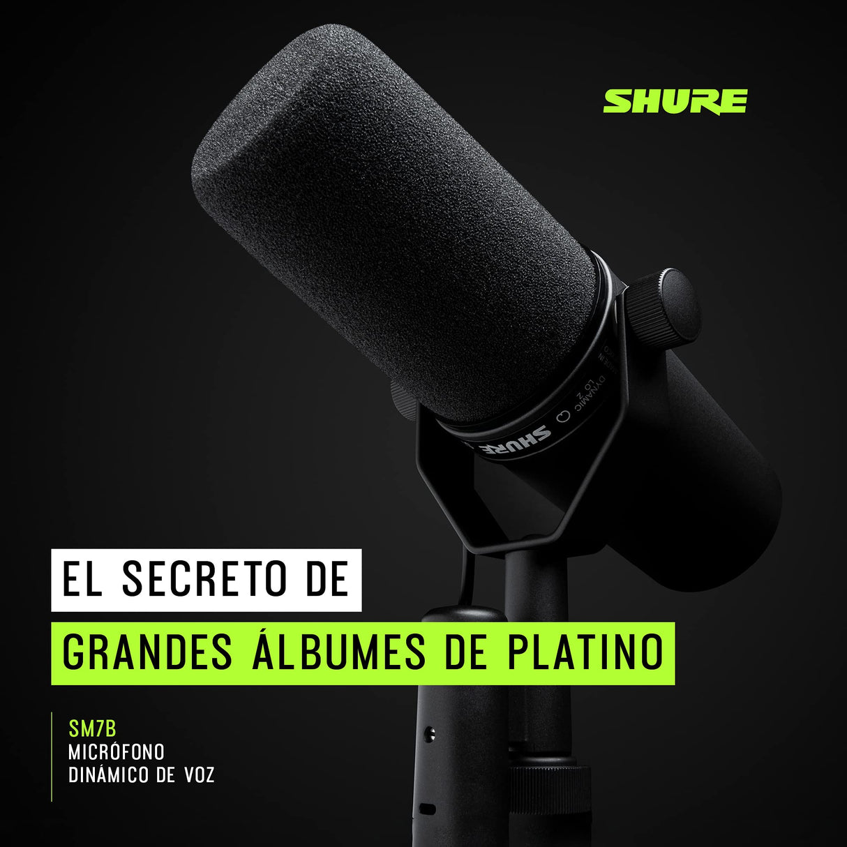 Shure SM7B - Micrófono dinámico cardioide, Proporciona un Sonido cálido para radiodifusión, podcasts y grabación