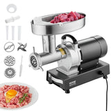 VEVOR Picadora de Carne Eléctrica Industrial de Encimera, Capacidad de 6,36 kg/Min, con Cuchilla, Placa Molienda, para Hacer Salchichas, Acero Inoxidable, para Cocina y Restaurante, 570 x 270 x 470 mm