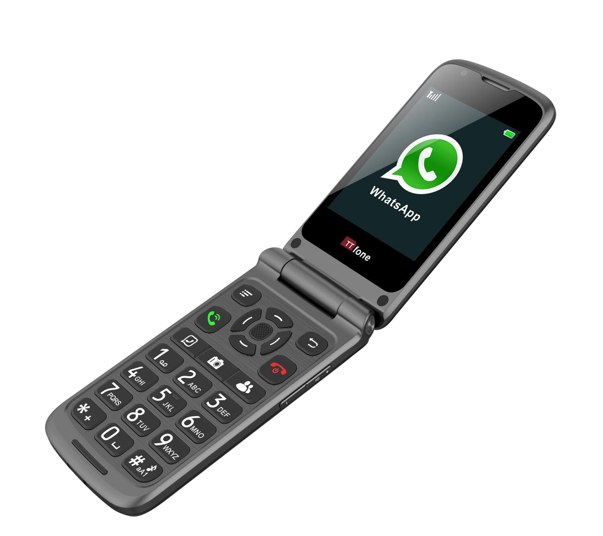 TTfone Titan TT950 Whatsapp 3G Pantalla táctil Senior Big Button Flip Teléfono móvil: fácil y fácil de Usar (con Cargador de Coche y Estuche)