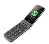 TTfone Titan TT950 Whatsapp 3G Pantalla táctil Senior Big Button Flip Teléfono móvil: fácil y fácil de Usar (con Cargador de Coche y Estuche)