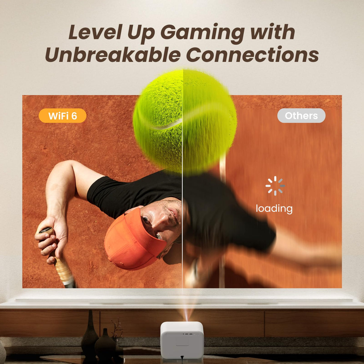 YABER Proyector Portátil 4K Full HD 1080P Nativo con Sonido JBL & Enfoque Automático 1s, WiFi 6 Bluetooth, para Cine en Casa/Exterior Compatible con Móvil/iOS/Android/TV Stick/PS5/HDMI
