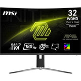 MSI mag 32CQ6PF - Pantalla para Juegos Curvada FHD de 32" - Lalle Rapid VA 2560 x 1440 1500R, 180Hz / 0,5ms -GtG, DisplayHDR 400, Adaptive Sync, DP 1.4, HDMI 2.0 CEC
