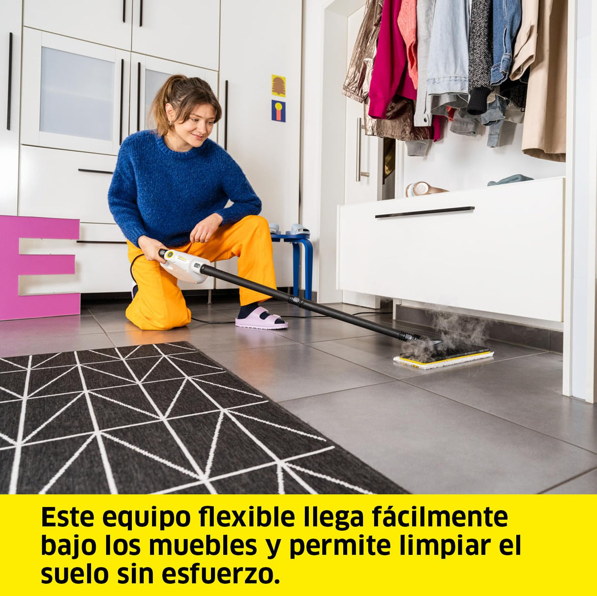 Kärcher Limpiadora de vapor SC 1 Multi & Up, tiempo de calentamiento: 30 s, rendimiento: 30 m², depósito: 0,2 l, 1,6 kg, boquilla suelos EasyFix Large, paño microfibra, cartucho de descalcificación