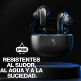 Skullcandy Rail ANC Auriculares In-Ear Inalámbricos con Cancelación de Ruido, 27 h de Autonomía, Micrófono, Compatibles con iPhone Android y Dispositivos Bluetooth - Negro