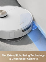 dreame L40 Ultra Robot Aspirador, Cepillo Lateral Extensible y Elevable, 11.000 Pa, Autolimpiante con Agua Caliente a 65°C, Vaciado Automático, Control de Voz