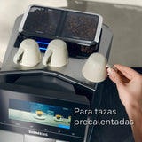 SIEMENS - Cafetera Superautomática, EQ700, Pantalla iSelect de 5", coffeWorld, Molinillo, Home Connect, Acero Inoxidable, TQ707R03