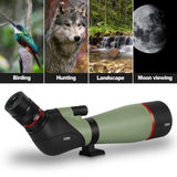 Gosky El más Nuevo 20-60X80 HD Dual Focusing Spotting Scope, BAK4 Prism 45 Degree Angular Ocular con trípode, Adaptador de Smartphone, Alcance para observación de Aves, Tiro al Objetivo, Caza,