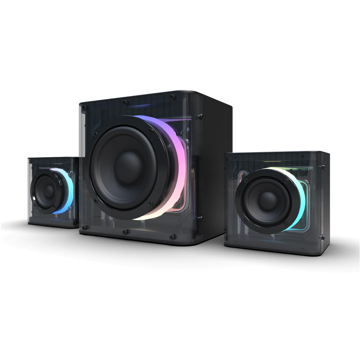 Nova Gaming - GS305 SERPENTIS - Altavoz 2.1 Gaming RGB - Subwoofer Animation RGB, Puertos Jack 3.5mm, USB y Micro-SD