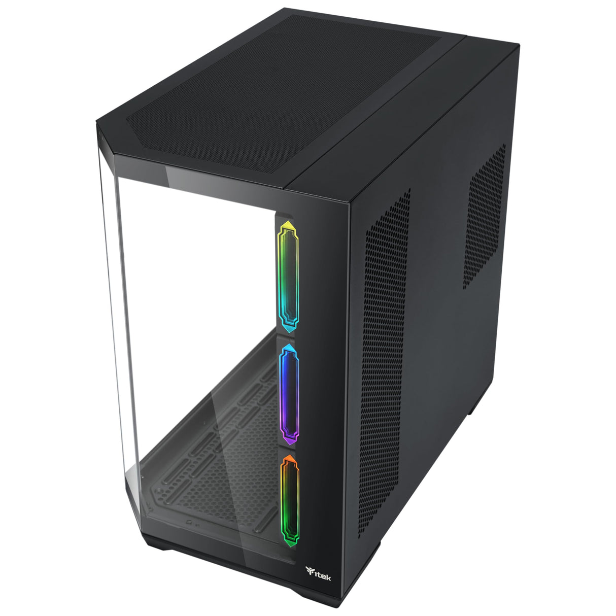 Itek Case Dark Cave AKU - Gaming Tower - ATX - 4x12cm ARGB Fan - USB3 & Type-C- Pared Lateral y Frontal de Vidrio Templado