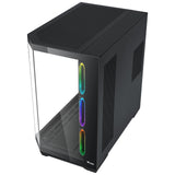 Itek Case Dark Cave AKU - Gaming Tower - ATX - 4x12cm ARGB Fan - USB3 & Type-C- Pared Lateral y Frontal de Vidrio Templado