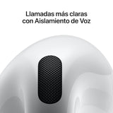 Apple AirPods 4, Auriculares inalámbricos, Bluetooth, con Audio Espacial Personalizado, Resistentes al Agua y el Sudor, Estuche de Carga USB-C, Chip H2 y hasta 24 Horas de autonomía