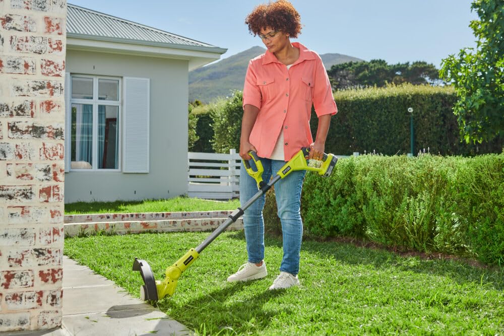 Ryobi One+ Kit 2 en 1: Recortabordes/Delineador 25/30 cm OLT1832 + Cortasetos 55 cm RY18HT55A | Incluye batería 18V 2.0Ah Lithium+ y Cargador 1.7A | Sistema 18V One+ Compatible