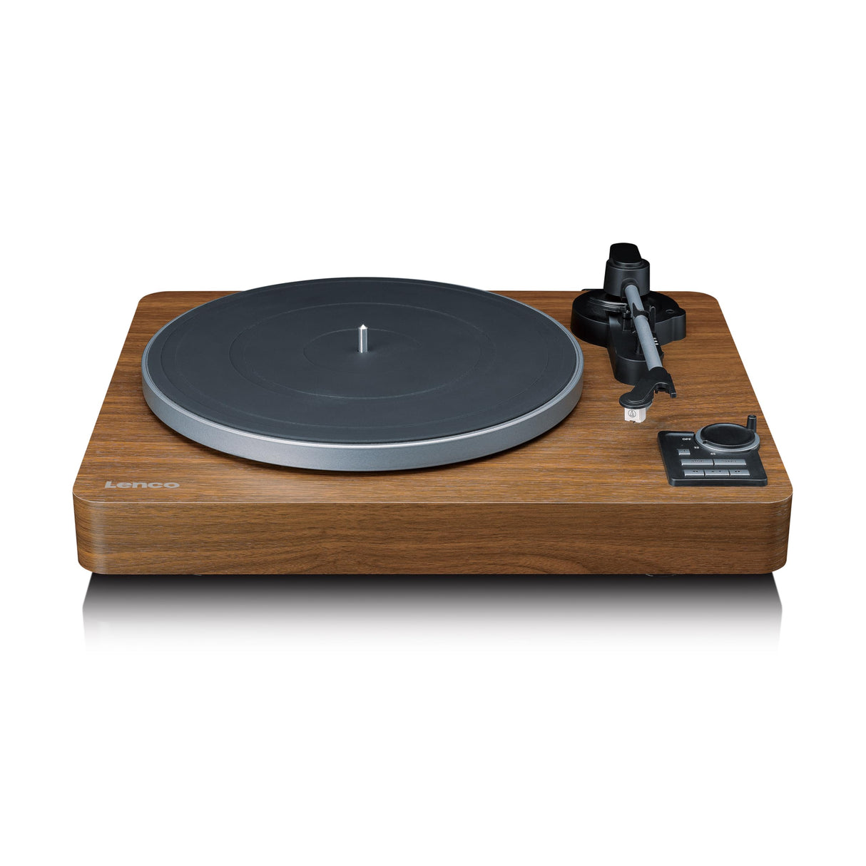 Lenco LBTA-165WD Tocadiscos totalmente automático - Bluetooth 5.3 - Carcasa de madera - Platos de metal y pastilla AT3600L - Arranque automático y retorno automático - 2 velocidades (33/45 rpm) -