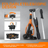 MAXXT Lijadora de pared 20V sin escobillas: Sistema de auto-aspiración, Control de velocidad continuo (600-1200 RPM), Disco de 225 mm, Plegable (extensible 110-165 cm), Para paredes y techos