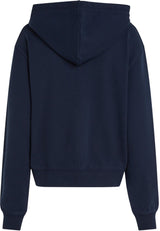 Tommy Hilfiger Sudadera con cremallera Mujer Script Zip con capucha, Azul (Dark Night Navy), M