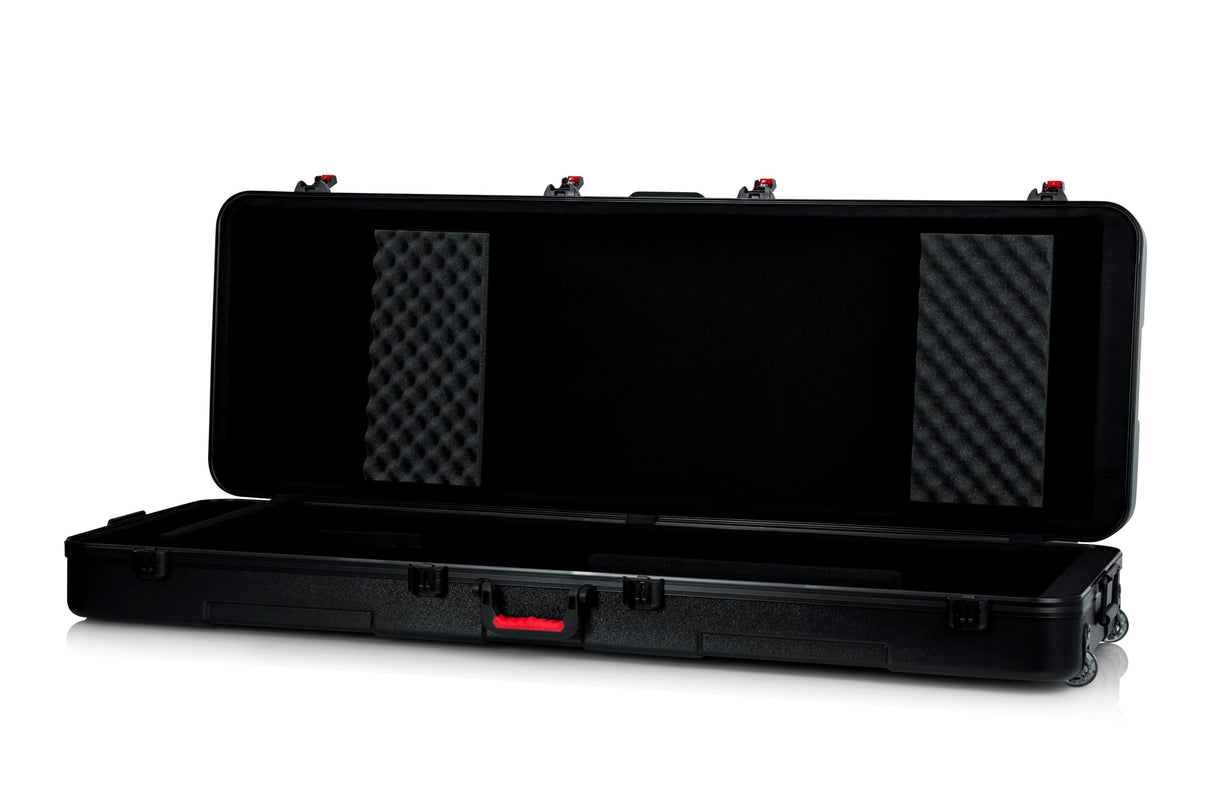 Gator Cases Frequent Flyer TSA - Estuche para teclado de polietileno moldeado ATA con ruedas para teclados extraprofundos de 88 notas (GTSA-KEY88D)
