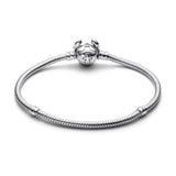 Pandora Disney Stitch 593738C01-17 - Pulsera de plata de ley con eslabones de serpiente (17 cm), 593738C01-17, Plata de ley, No es una piedra preciosa