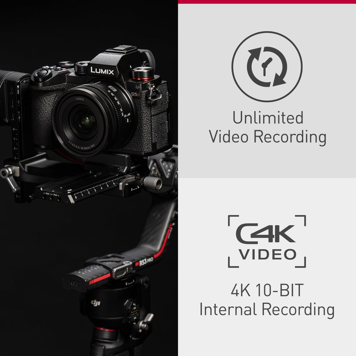 Panasonic DC-S5DNE-K Lumix S5D Cuerpo de Cámara Sin Espejo de Fotograma Completo, 24,2 MP, Grabación 4K 60P, Live View Finder, Monitor De Ángulo Libre, Wi-Fi,con Lente S-R1840E 18-40 mm S,S5D (Nuevo)
