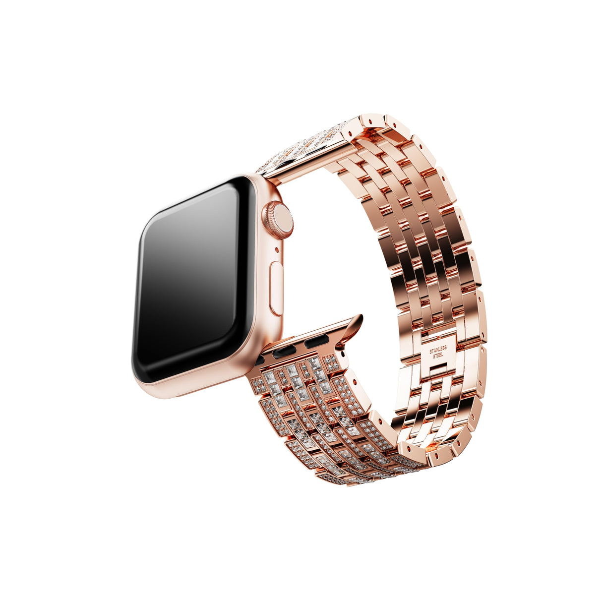 Swarovski Correa princesa, Para Apple Watch® 40 mm y 41 mm, Tono oro rosa, Acabado tono oro rosa