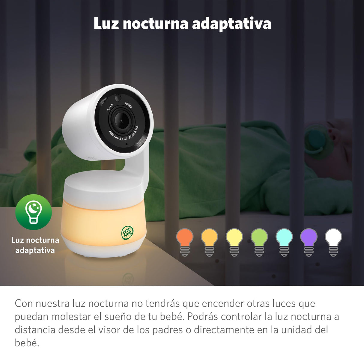 LeapFrog LF925HD Baby Monitors, 1080p WiFi Smart Baby Monitors, 360° Translation & Tilt, 8X Zoom, 5" 720p LCD Display, Night Vision, Walkie - Two-Way Talkie