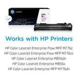 HP 659A W2013A, Magenta, Cartucho Tóner Original, de 13.000 páginas, para impresoras HP Color LaserJet Enterprise M856dn, MFP M776dn, HP Color LaserJet Enterprise Flow MFP M776z y MFP M776zs