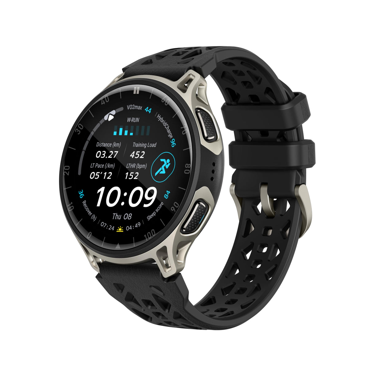 Amazfit Cheetah 2 Pro 48mm Reloj Inteligente GPS Running, Pantalla AMOLED 1,32", Cristal de Zafiro, Caja de Titanio, 32 GB Almacenamiento, hasta 20 días batería, NFC, Linterna, para Android y iPhone