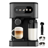 Cecotec Cafetera Express Semiautomáticas Power Espresso 20 ColdBrew Latte. 1350W, 20 Bares, Frío, Templado o Caliente, Pantalla Táctil, 1.5L Depósito Agua y 500ml Leche, Calientatazas, Doble Brazo