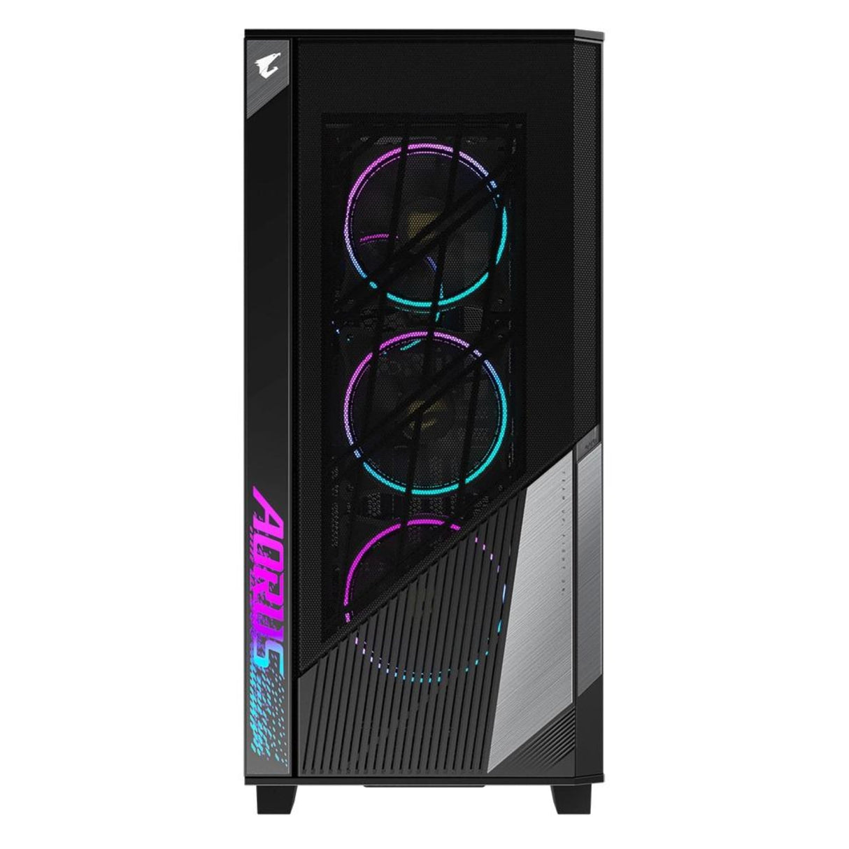 Gigabyte Aorus C500 - Caja ATX de Torre Media de Cristal, Negro, Panel TG, sin Fuente de alimentación