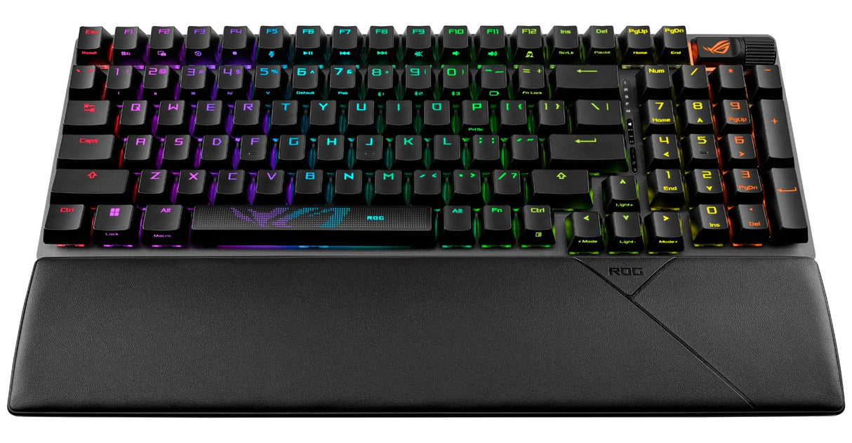 ASUS ROG Strix Scope II 96 - Teclado Gaming inalámbrico (Accesos rápidos, Control multifunción, interruptores ROG NX Intercambiable, Teclas doubleshot, 3 ángulos de inclinación), QWERTY español